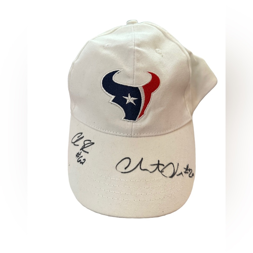 NFL Houston Texans Signed #62 #20 baseball hat white One size mens